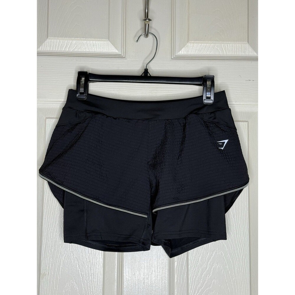 Gymshark Women’s SMALL 2-in-1 Speed Short Black Workout